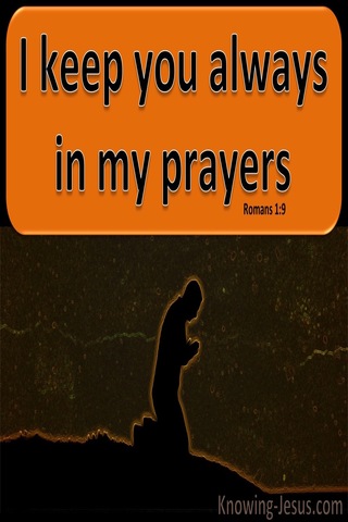 Romans 1:9 I Keep You Always In My Prayers (brown)